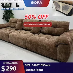 Modern Fabric Hotel Lobby Sofa for Sale-SOLD