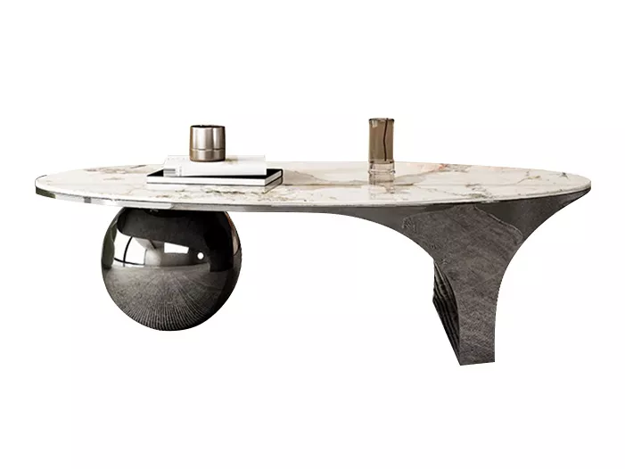Asymmetrical Marble Console Table–STLTT817