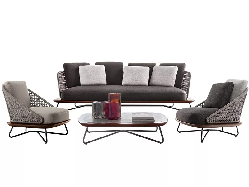 Braided Outdoor Sofa Set – STLOC717
