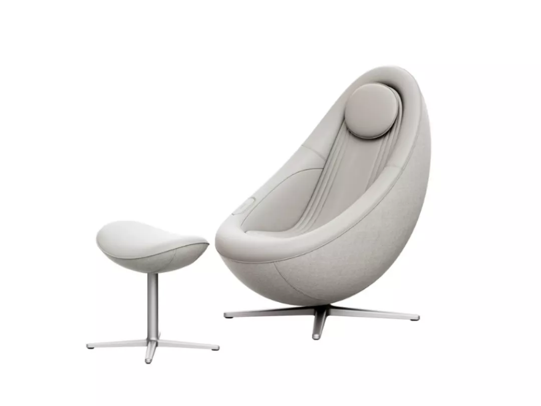 Cocoon Lounge Chair & Ottoman-STLAC0352