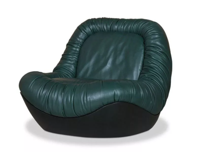 Green Leather Modern Lounge Chair – STLDC555