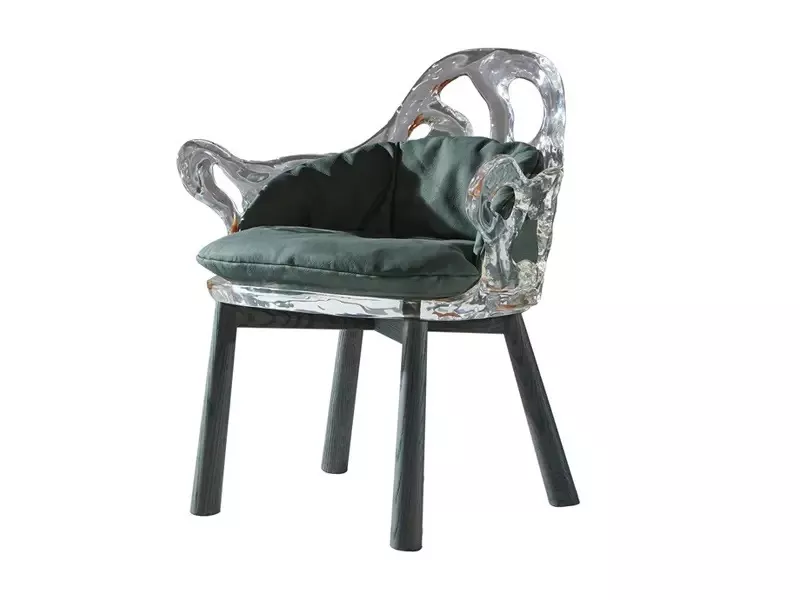 Hotel Clear Lounge Chair with Cushion-STLOU357