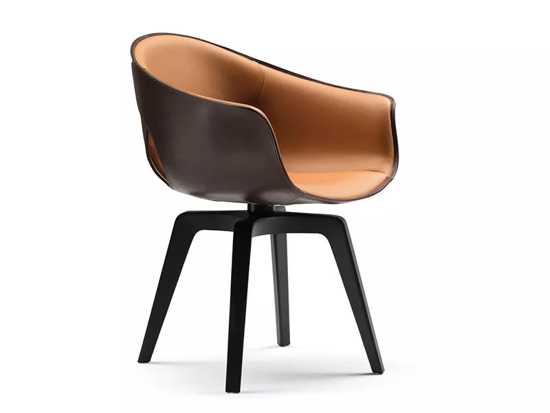 Hotel Leather and Plastic Lounge Chair-STLOU371