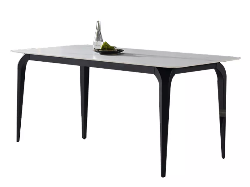 Hotel Minimalist Dining Table with Black Curved Legs – STLTT589