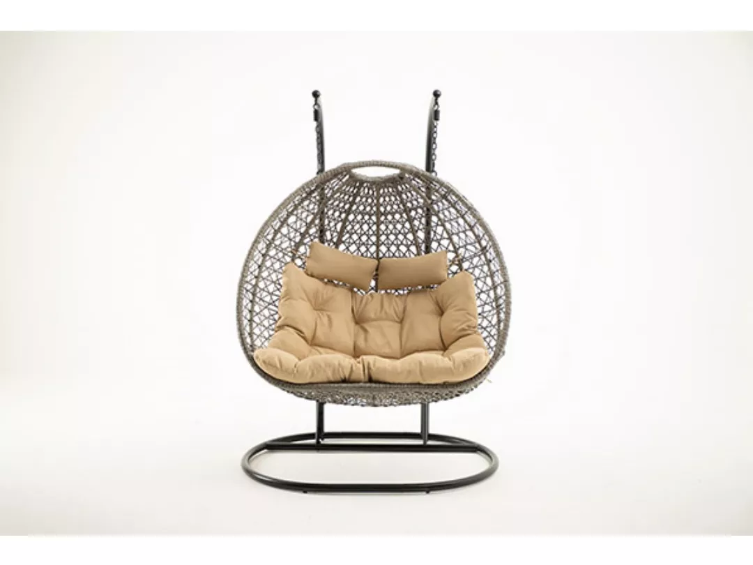 Hotel Outdoor Double Egg Swing Chair-STLOU5290