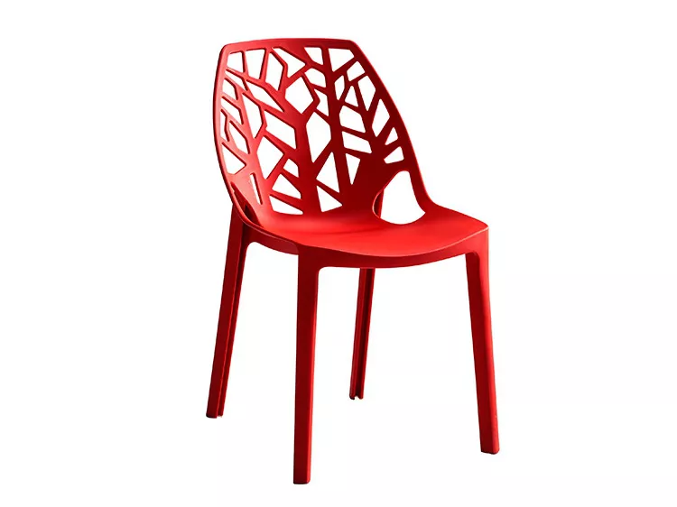 Hotel Red Tree Pattern Dining Chair-STLOU383