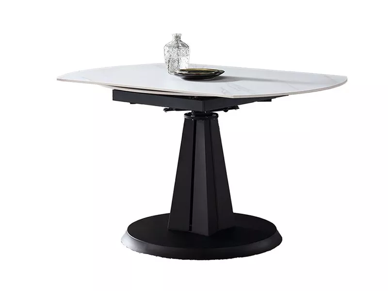 Hotel Round Ceramic Dining Table with Black Base – STLTT592