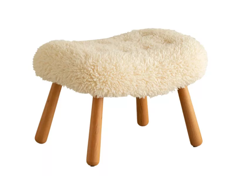 Hotel Shearling Footstool-STLCH1206