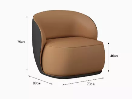 Orange Leather Contemporary Lounge Chair – STLDC556