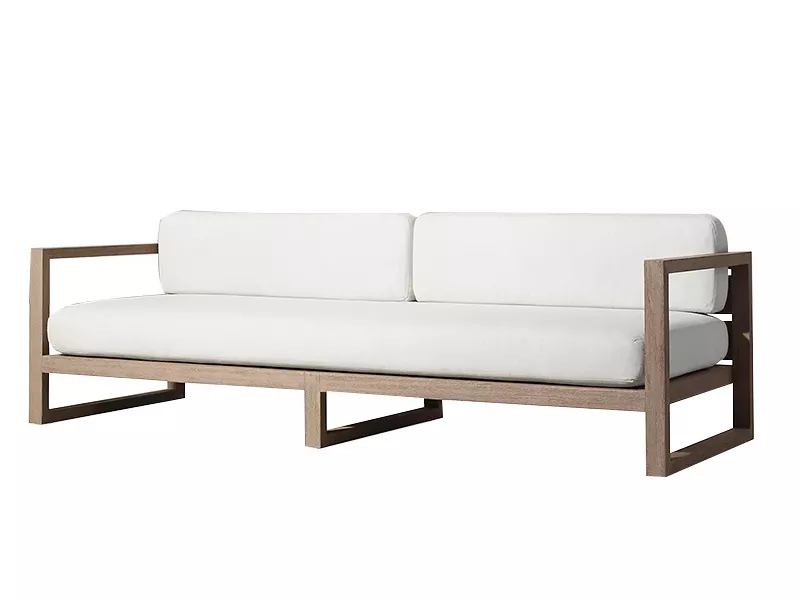 Outdoor Wooden Lounge Chair with Ottoman – STLOC714