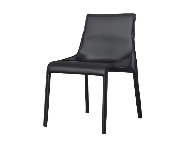 Sleek Tan Leather Dining Chair–STLCH201