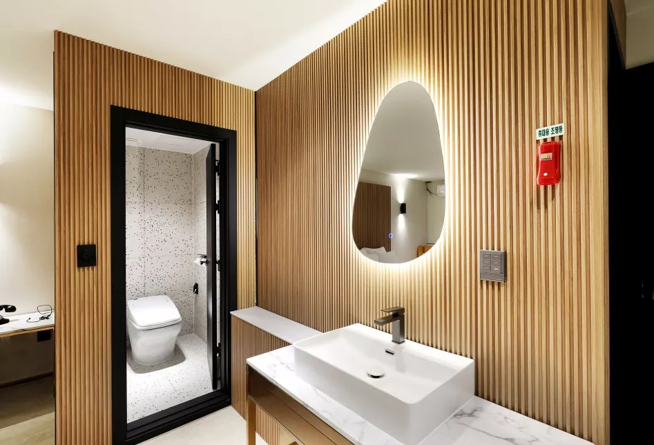 Sleek and Minimalist Shower Area