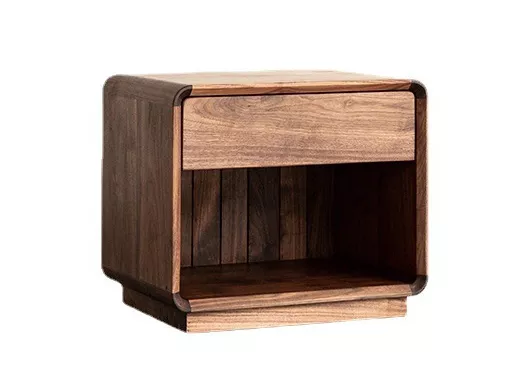 Solid Walnut Single-Drawer Night Table–STLNT3195