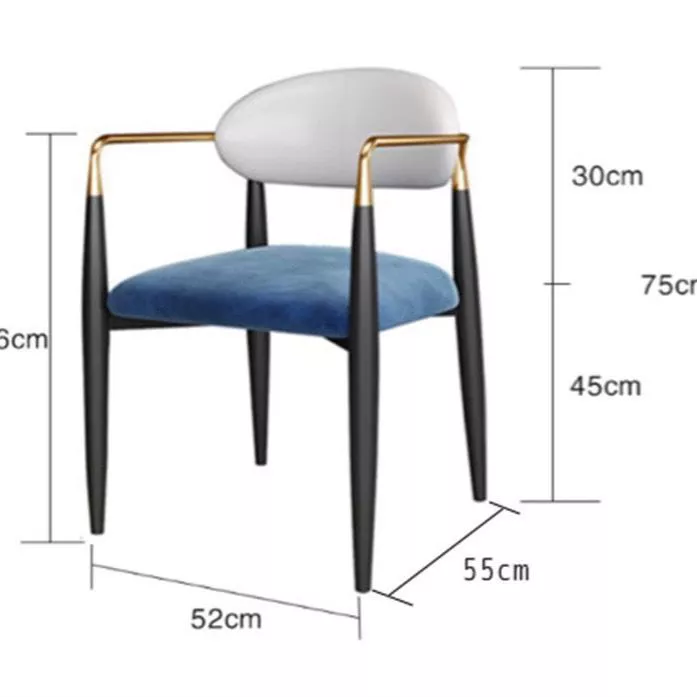 custom hotel lounge chair STLOU1236 rear view