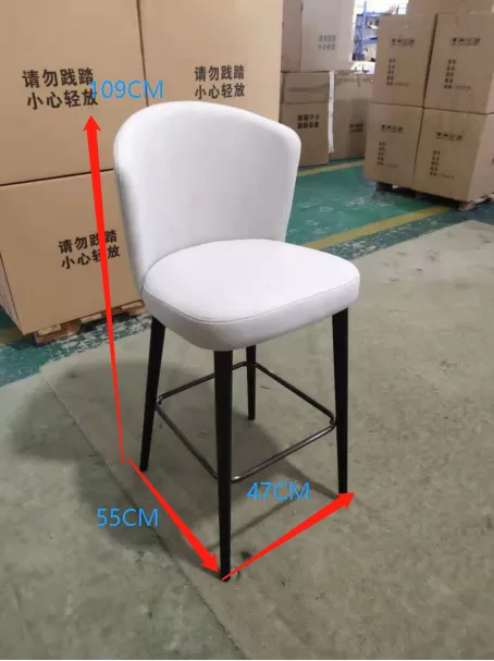 curved back hotel counter stool STLOU1241 side view