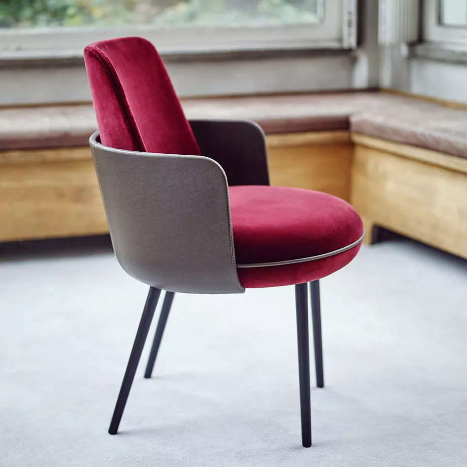 custom navy hotel chair STLOU1242 rear view