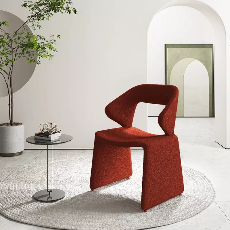 burnt orange hotel accent chair STLSC1244 front view