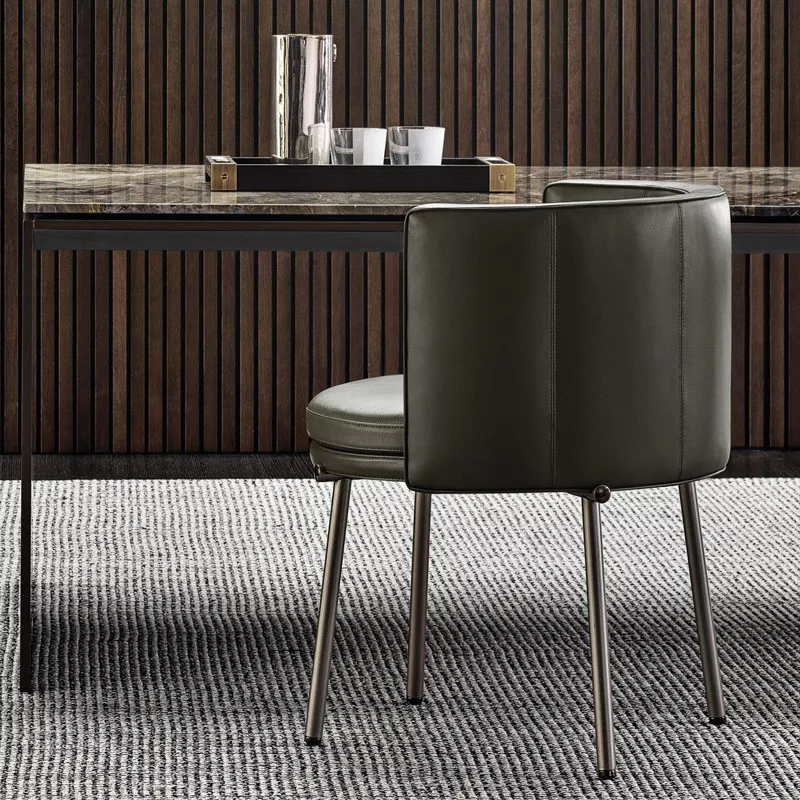 curved back hotel armchair STLLC1253 side view