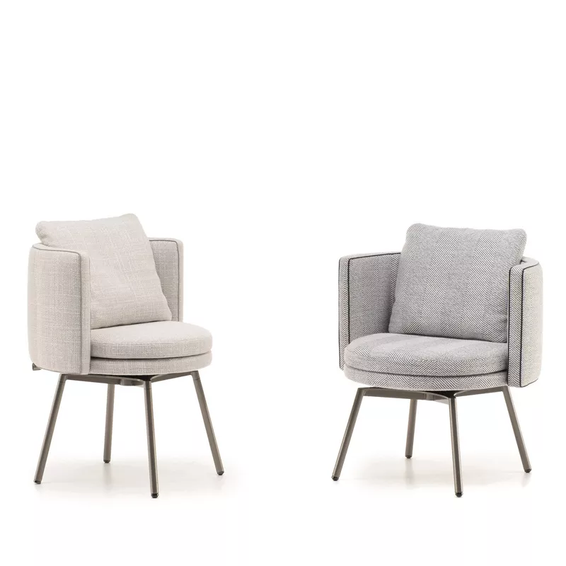 light grey hotel lounge chair STLLC1253 front view
