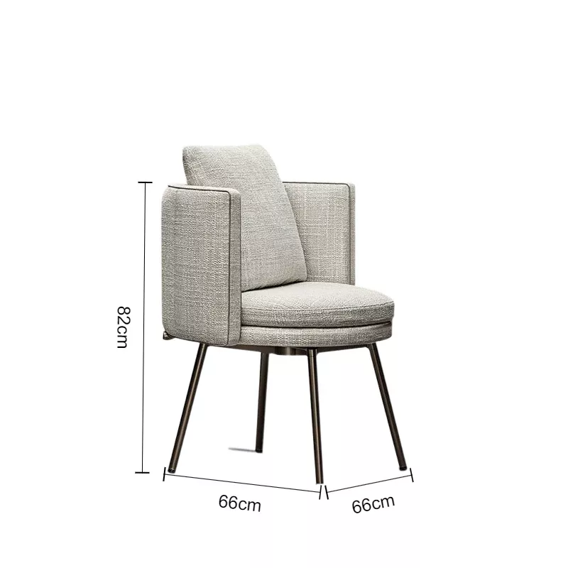 custom grey lobby chair STLLC1253 rear view