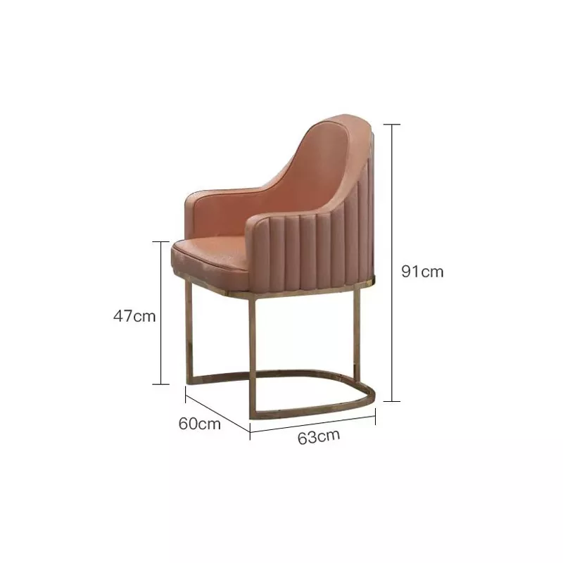 gold frame boutique hotel chair STLOU1258 detail
