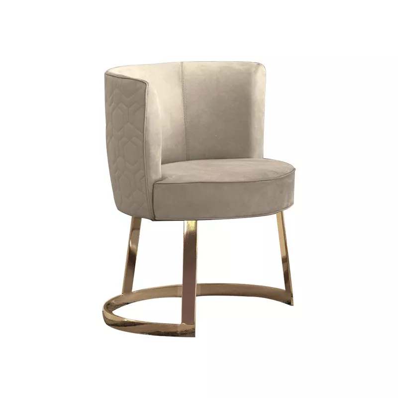 taupe velvet guest room chair STLOU1259 rear view taupe velvet guest room chair STLOU1259 rear view