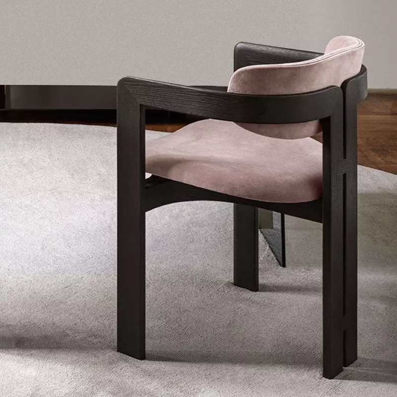 upholstered ash wood dining chair STLOU1260 side view upholstered ash wood dining chair STLOU1260 side view