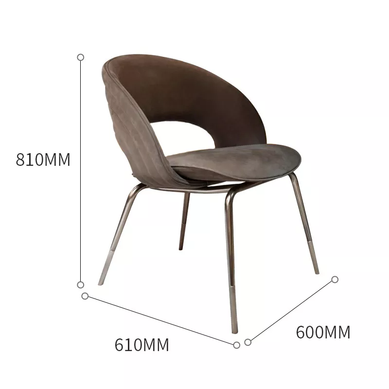sculptural velvet restaurant chair STLOU1262 side view sculptural velvet restaurant chair STLOU1262 side view
