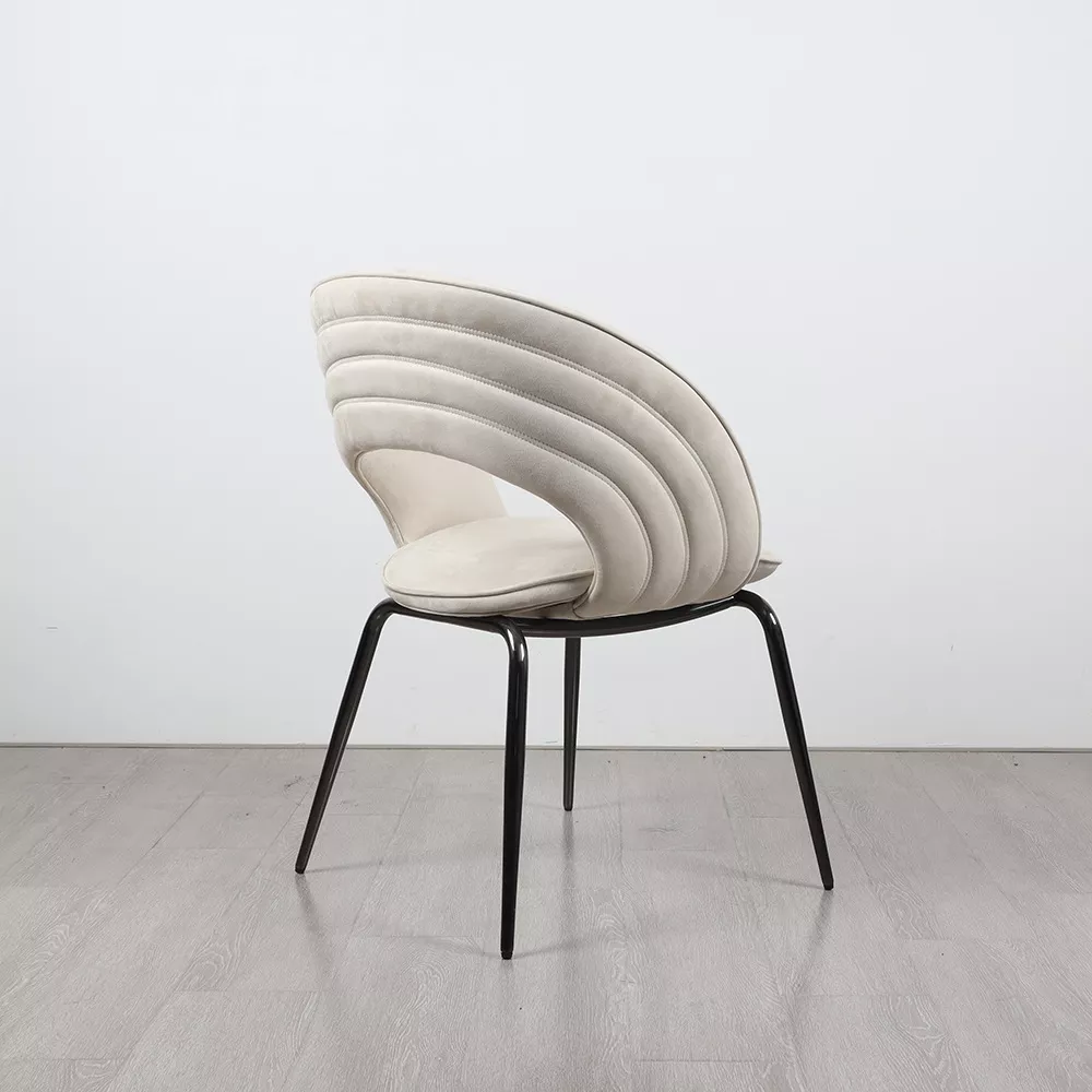 light grey channel-back hotel dining chair STLOU1262 front view light grey channel-back hotel dining chair STLOU1262 front view