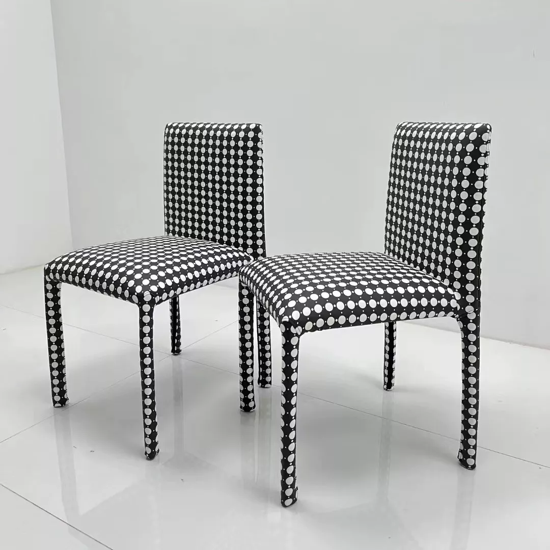 Fully upholstered hotel dining chair Fully upholstered dining chair with fabric-covered legs