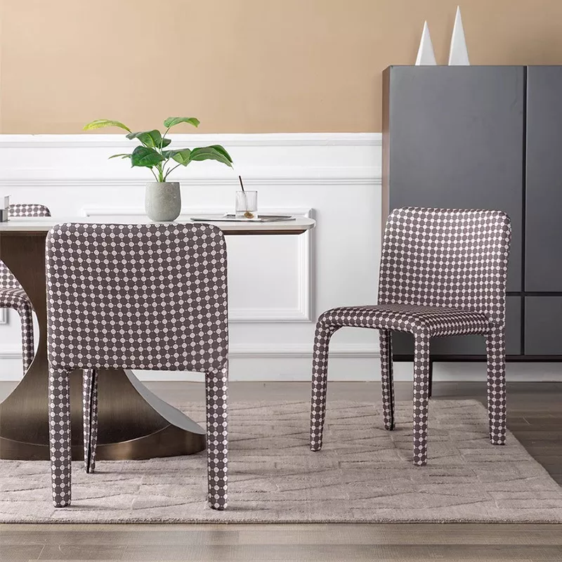 Black and white restaurant dining chair Black and white fabric restaurant dining chair