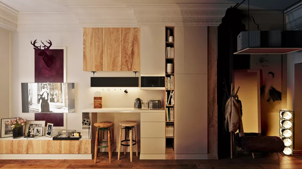 compact apartment bathroom vanity and storage