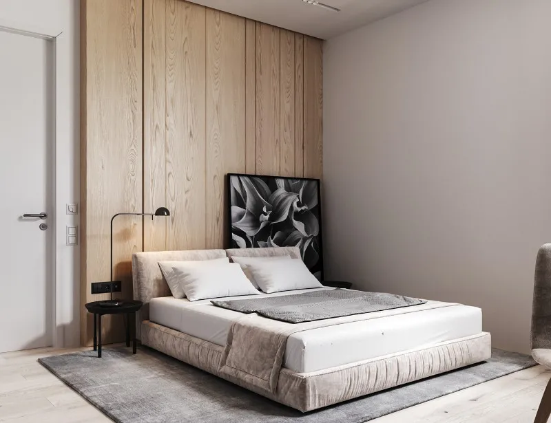 bed and nightstand package for US multifamily apartment bedroom