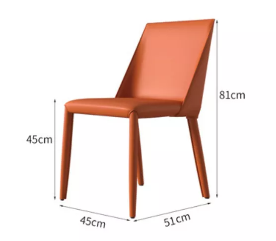 Contemporary Black Leather Dining Chair–STLCH202