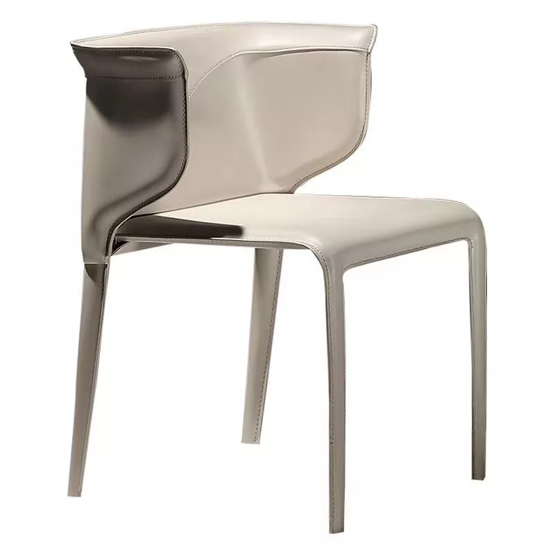 Neutral Leather Dining Chair–STLCH200