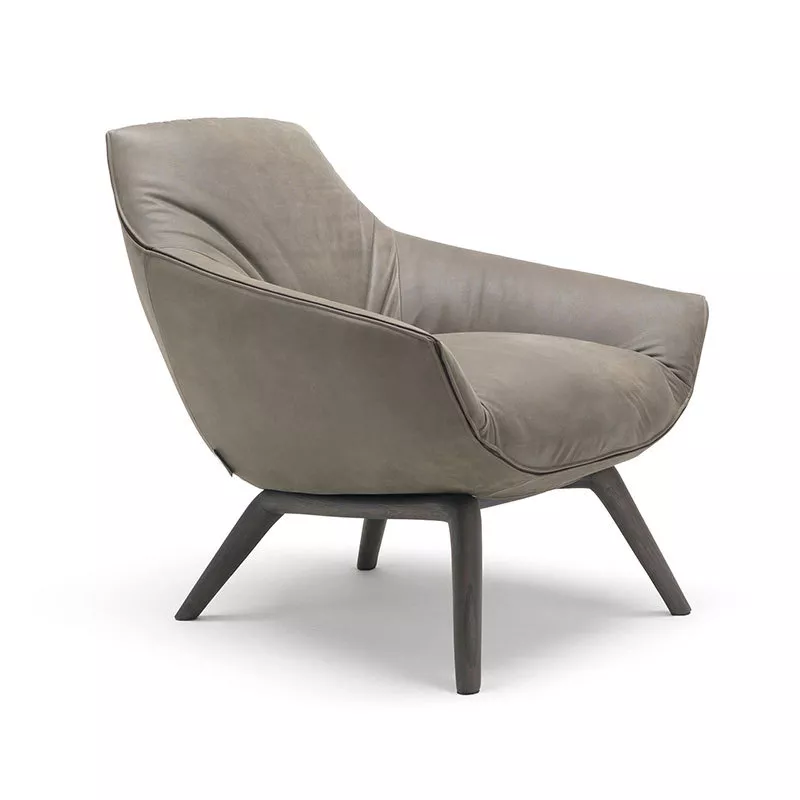 Grey Suede Lounge Armchair – STLDC535 