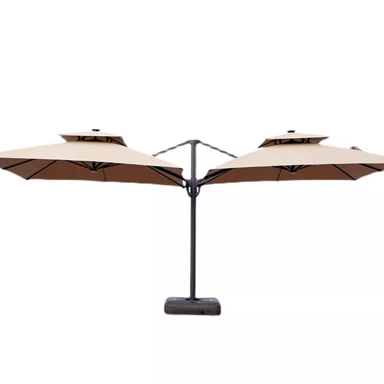 Hotel Dual-Canopy Cantilever Beach Umbrella-STLU702