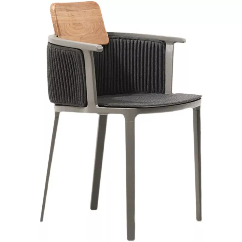 Hotel Outdoor Chair with Wood Backrest-STLOC644