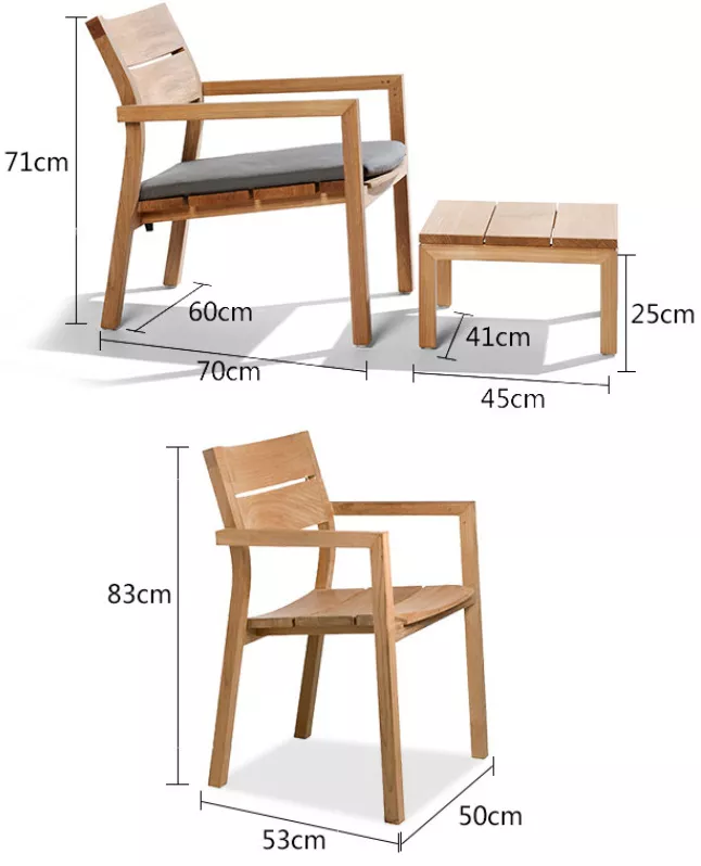 Wooden Armrest Dining Chair - STLOC676