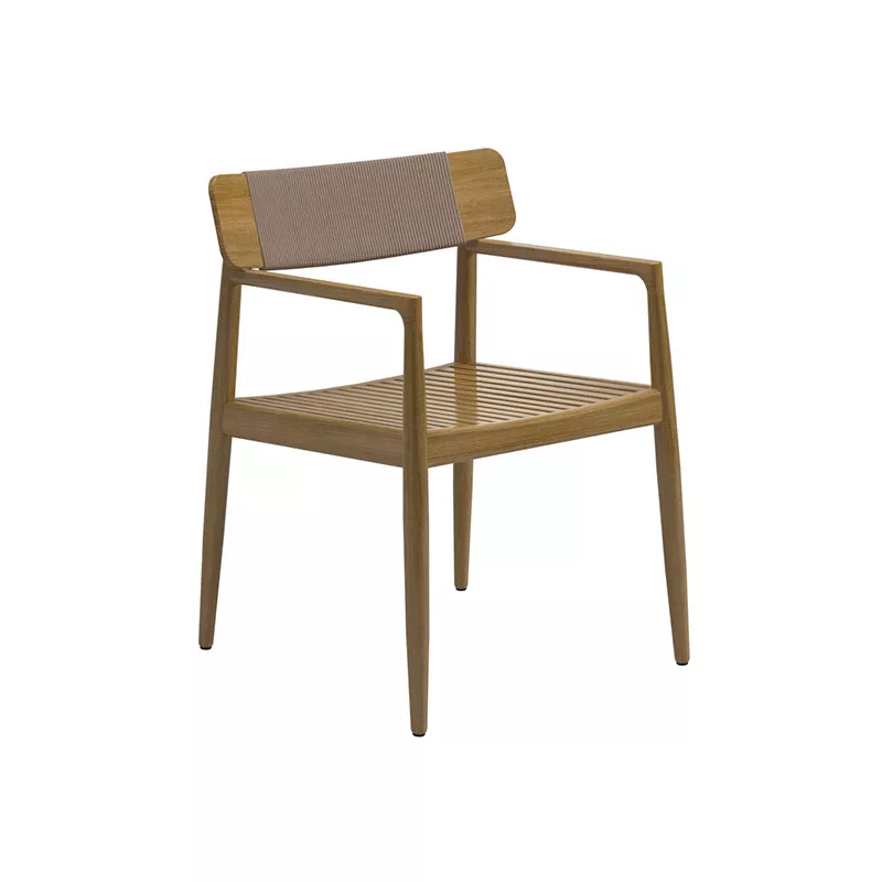 Wooden Slat Dining Chair with Wrapped Backrest – STLOC682
