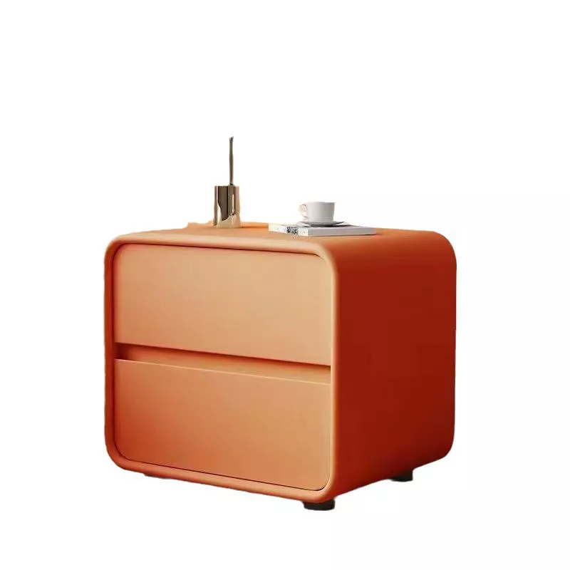 Orange Rounded-Edge Night Table–STLNT840