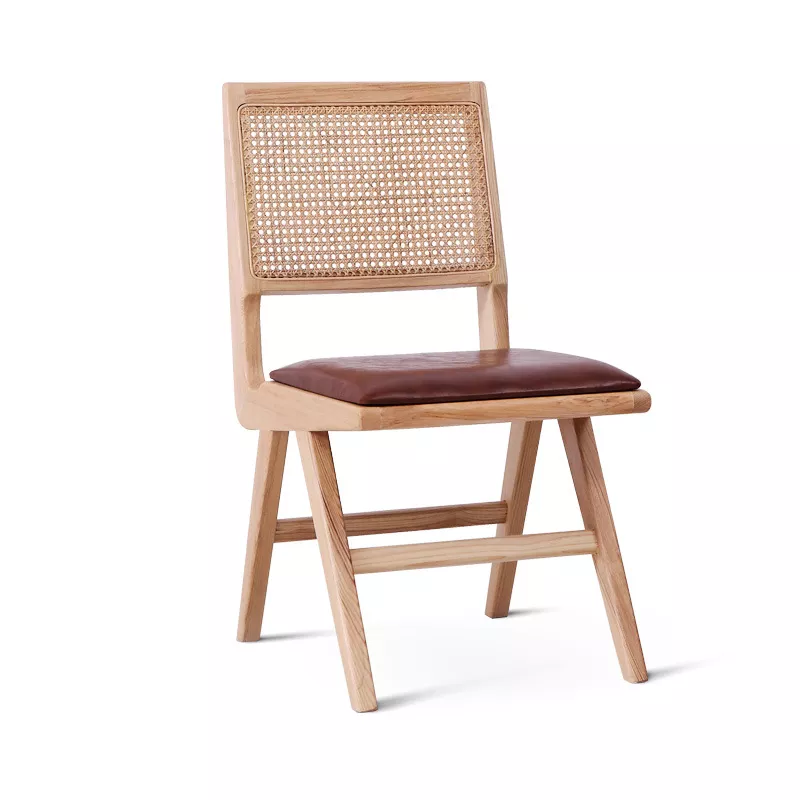 Natural Wood Rattan Hotel Dining Chair - STLOU1180