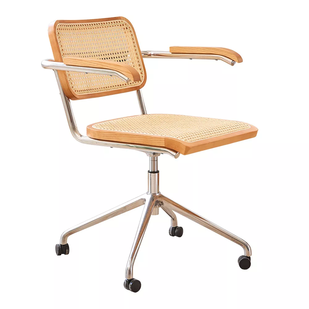 Hotel Office Chair with Rattan Seat-STLOC1170