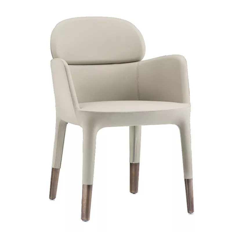 Beige PU Leather Hotel Dining Armchair - STLOU1245