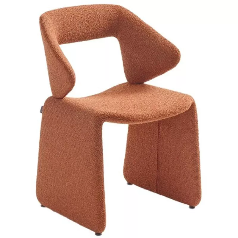 Burnt Orange Sculptural Hotel Accent Chair - STLSC1244