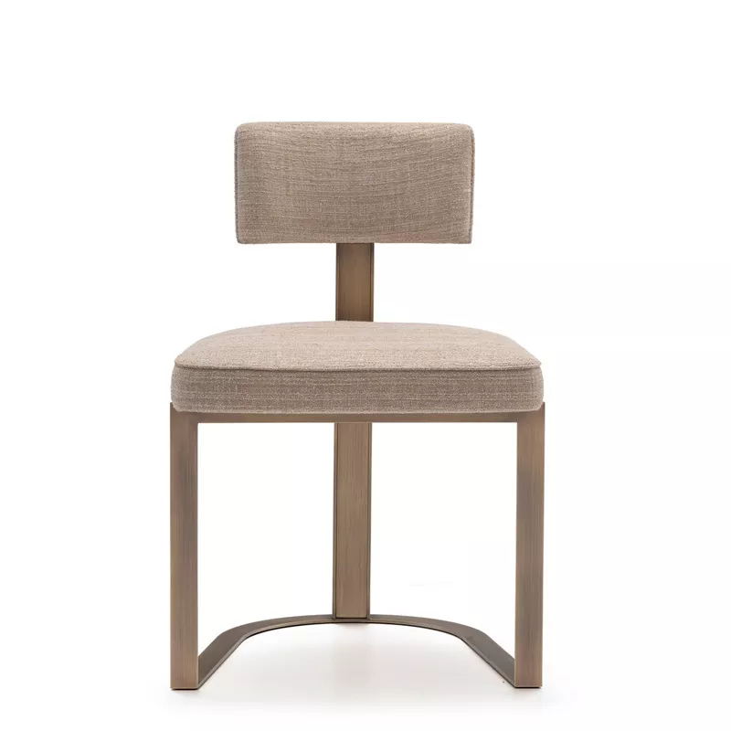 Beige Fabric U-Base Hotel Dining Chair - STLOU1256