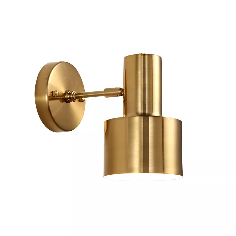 Brushed Gold Cylinder Wall Light – STLWL1429