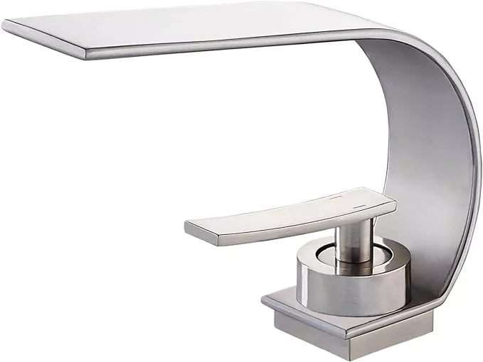 Brushed Nickel Curved Basin Faucet STLBF2515
