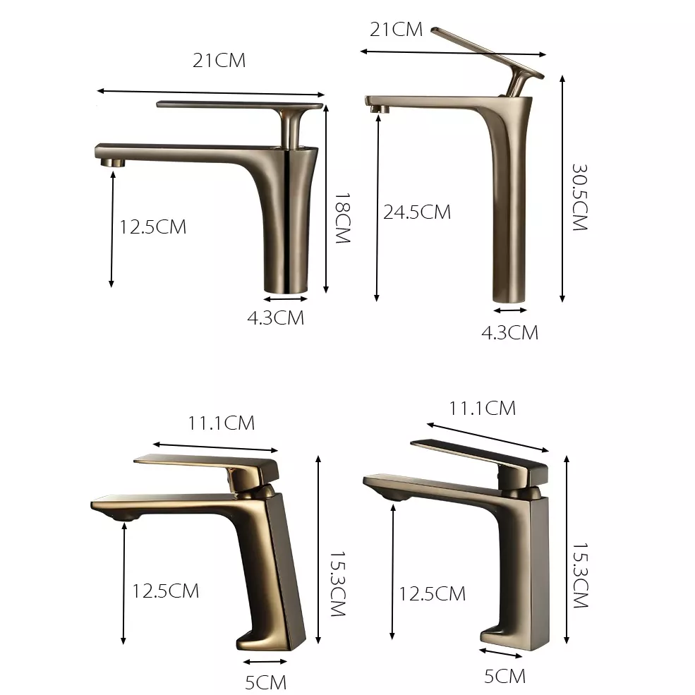 Gold and Bronze Basin Faucet Collection STLBF2507