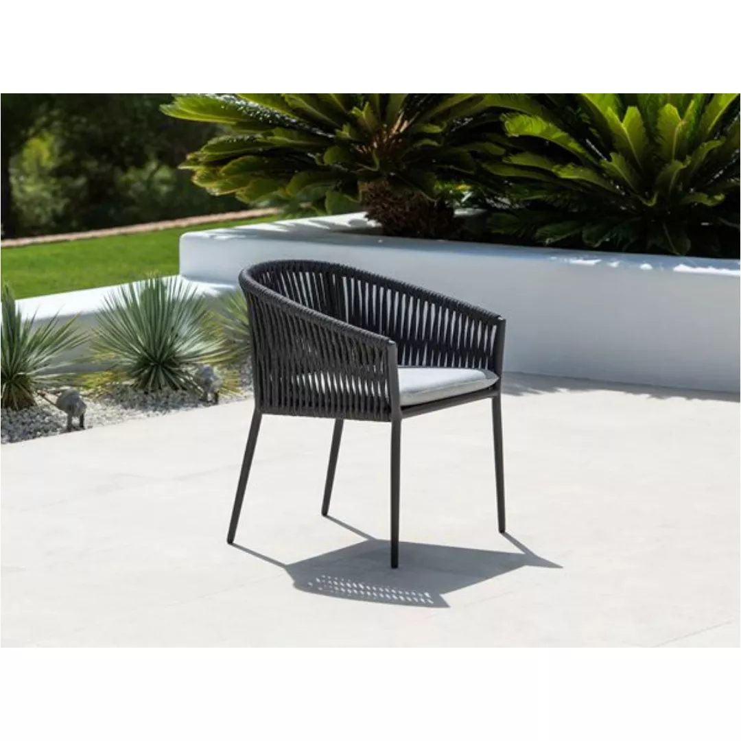 Hotel Rope Weave Outdoor Dining Chair-STLOU5273